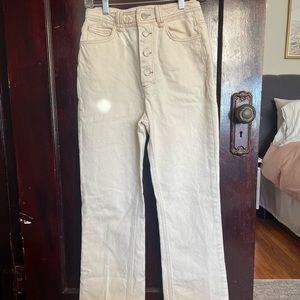 Sezane button fly high rise jeans